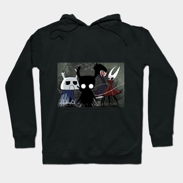 Hollow Knight, Hornet, Grimm, Zote (Fan Art) Hoodie by GMICHAELSF